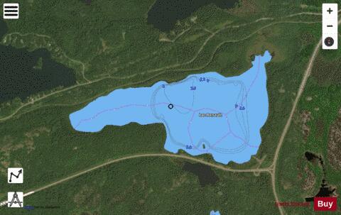 Renault, Lac depth contour Map - i-Boating App - Satellite