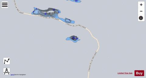 Lac de la Montagne depth contour Map - i-Boating App - Satellite