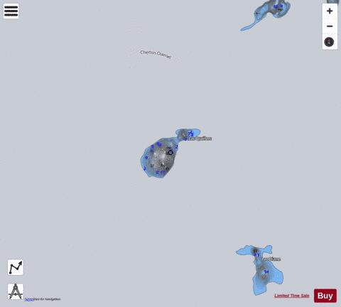Quebec  Lac depth contour Map - i-Boating App - Satellite