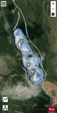 Saint-Ludger, Petit lac depth contour Map - i-Boating App - Satellite