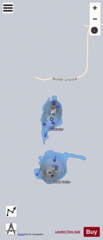 Xavier  Lac depth contour Map - i-Boating App - Satellite