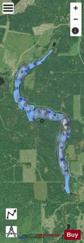 Branch Lake depth contour Map - i-Boating App - Satellite