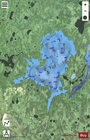 Egg Lake depth contour Map - i-Boating App - Satellite