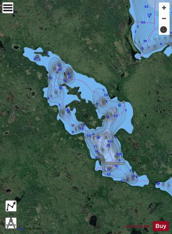 Galletly Lake depth contour Map - i-Boating App - Satellite