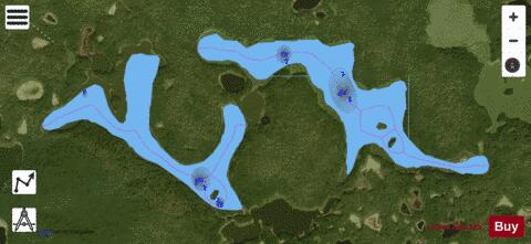 Hassard Lake depth contour Map - i-Boating App - Satellite