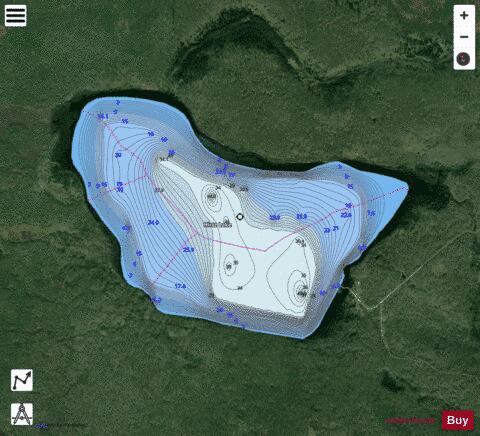 Hirtz Lake depth contour Map - i-Boating App - Satellite