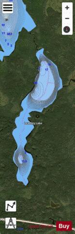 Leadley Lake depth contour Map - i-Boating App - Satellite