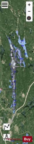 Mosher Lake depth contour Map - i-Boating App - Satellite