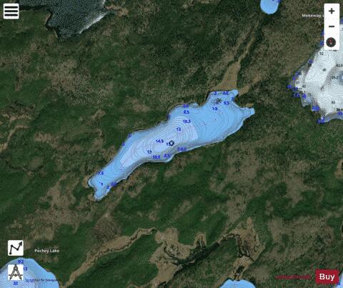 Mosquito Lake depth contour Map - i-Boating App - Satellite
