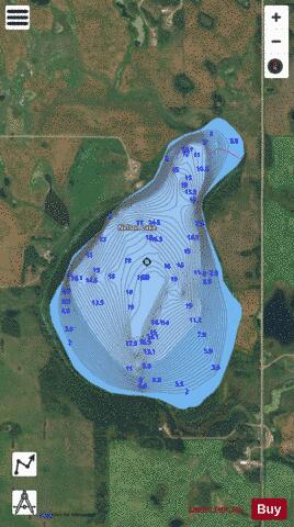 Nelson Lake B depth contour Map - i-Boating App - Satellite