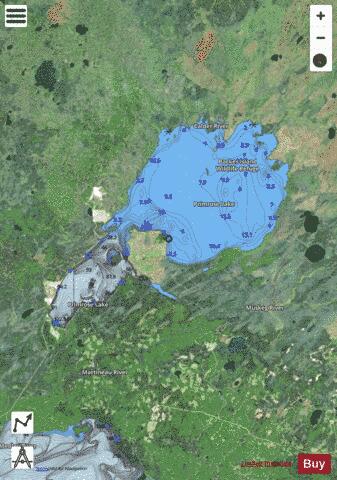 Primrose Lake depth contour Map - i-Boating App - Satellite