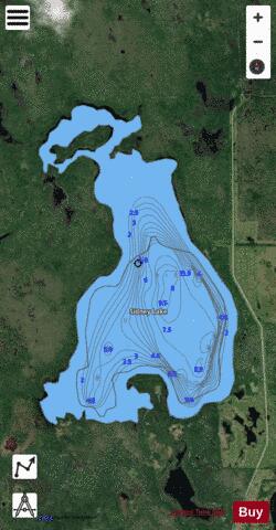 Sidney Lake depth contour Map - i-Boating App - Satellite