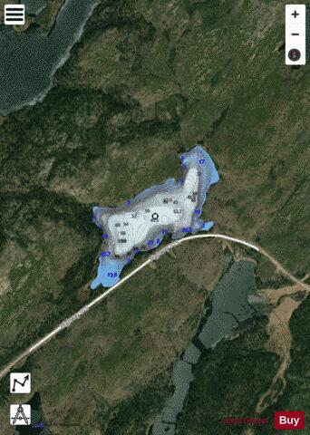 Sutherland Lake depth contour Map - i-Boating App - Satellite