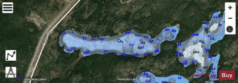 Teneycke Lake depth contour Map - i-Boating App - Satellite