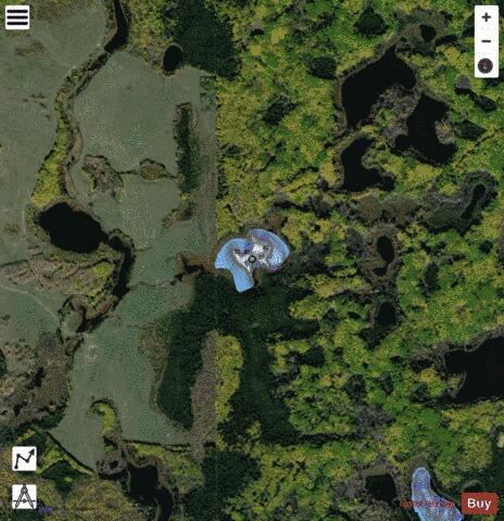 Three Islands Lake depth contour Map - i-Boating App - Satellite