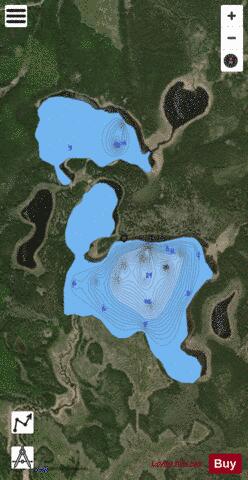 Trapper Cabin Lake depth contour Map - i-Boating App - Satellite