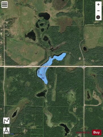 Unnamed  Lake 628 depth contour Map - i-Boating App - Satellite