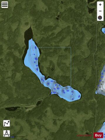 Zapee Lake depth contour Map - i-Boating App - Satellite