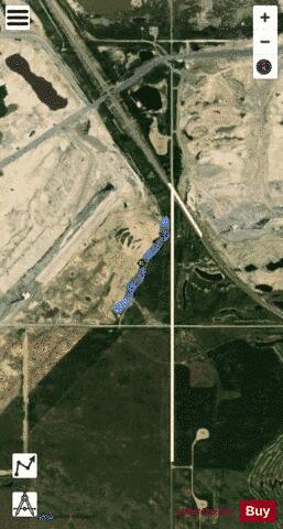 #3 Junction Mine Strip depth contour Map - i-Boating App - Satellite