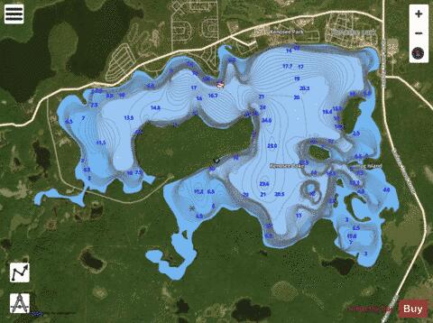 Kenosee Lake depth contour Map - i-Boating App - Satellite