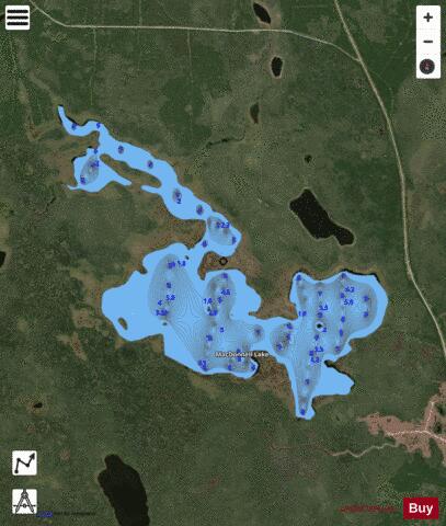Macdonnell Lake depth contour Map - i-Boating App - Satellite