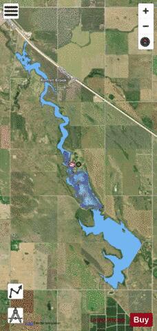 Nickle Reservoir (Weyburn Hospital Dam) depth contour Map - i-Boating App - Satellite