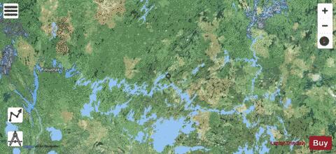 McIntosh Lake +Trade Lake +Dead (Nipew) Lake + Ourom Lake depth contour Map - i-Boating App - Satellite