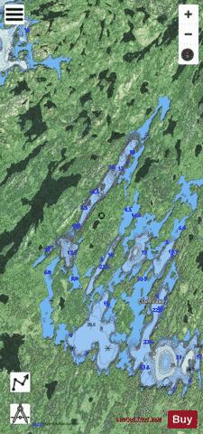 Triveet Lake depth contour Map - i-Boating App - Satellite
