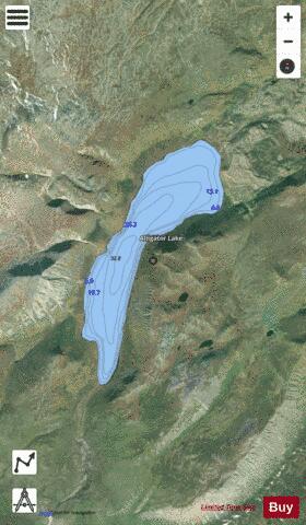 Alligator depth contour Map - i-Boating App - Satellite