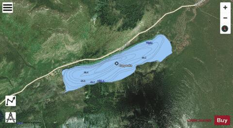Crag depth contour Map - i-Boating App - Satellite