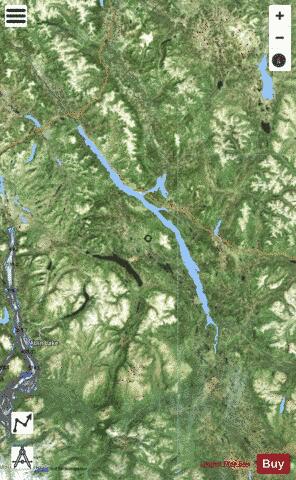 Teslin depth contour Map - i-Boating App - Satellite