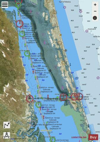 LAGUNA MADRE MIDDLE GROUND TO CHUBBY ISLAND SIDE B Marine Chart - Nautical Charts App - Satellite