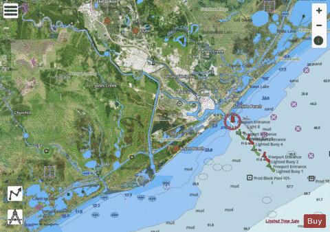 GALVESTON BAY TO CEDAR LAKES SIDE B Marine Chart - Nautical Charts App - Satellite