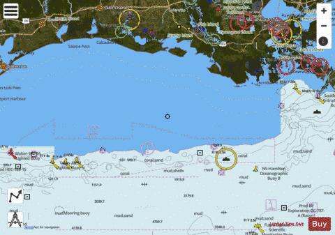 MISSISSIPPI RIVER TO GALVESTON Marine Chart - Nautical Charts App - Satellite
