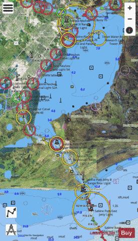 SABINE PASS AND LAKE Marine Chart - Nautical Charts App - Satellite