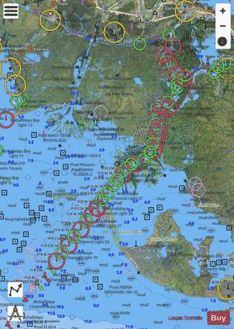 LOWER ATCHAFALAYA RIVER EXTENSION SIDE A Marine Chart - Nautical Charts App - Satellite