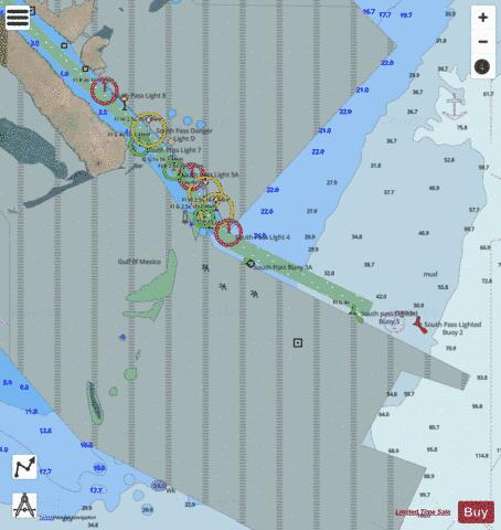 SOUTH PASS Marine Chart - Nautical Charts App - Satellite
