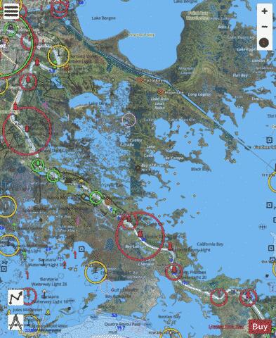 MISSISSIPPI RIVER VENICE TO NEW ORLEANS Marine Chart - Nautical Charts App - Satellite