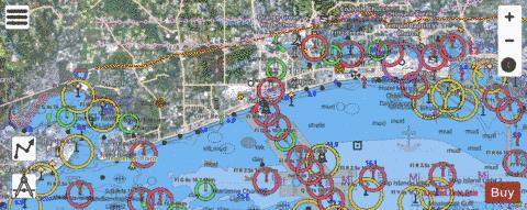 DOG KEYS PASS TO WAVELAND Marine Chart - Nautical Charts App - Satellite