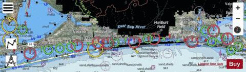 WEST BAY TO SANTA ROSA SOUND SIDE B Marine Chart - Nautical Charts App - Satellite