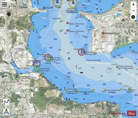 NAVAL COASTAL SYSTEMS CENTER SAINT ANDREW BAY Marine Chart - Nautical Charts App - Satellite