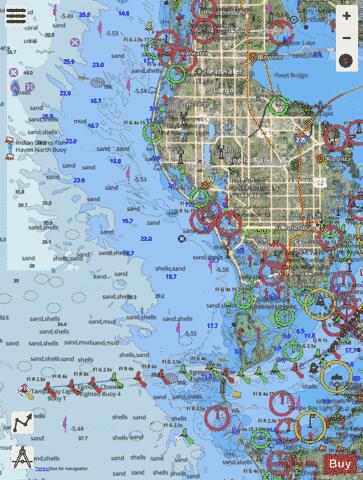 TAMPA BAY - PORT RICHEY TAMPA BAY - CLEARWATER HBR Marine Chart - Nautical Charts App - Satellite