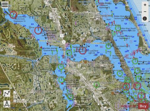 ST LUCIE INLET TO FT MYERS and LAKE OKEECHOBEE Marine Chart - Nautical Charts App - Satellite