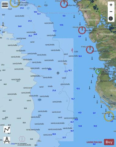 EAST CAPE TO MORMON KEY Marine Chart - Nautical Charts App - Satellite