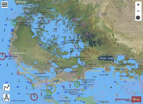 FLORIDA EVERGLADES NATIONAL PARK WHITEWATER BAY Marine Chart - Nautical Charts App - Satellite