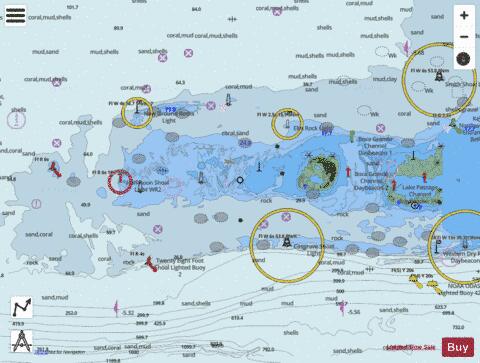 SAND KEY TO REBECCA SHOAL Marine Chart - Nautical Charts App - Satellite