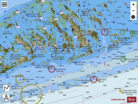 BAHIA HONDA KEY TO SUGARLOAF KEY Marine Chart - Nautical Charts App - Satellite