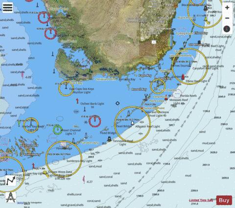 FOWEY ROCKS TO AMERICAN SHOAL Marine Chart - Nautical Charts App - Satellite