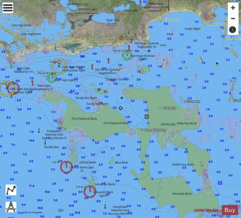 MIAMI TO MARATHON AND FLORIDA BAY PAGE B Marine Chart - Nautical Charts App - Satellite