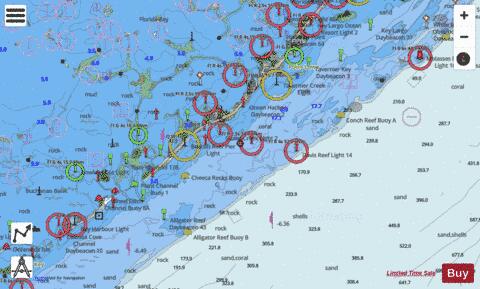 MIAMI TO MARATHON AND FLORIDA BAY PAGE E Marine Chart - Nautical Charts App - Satellite